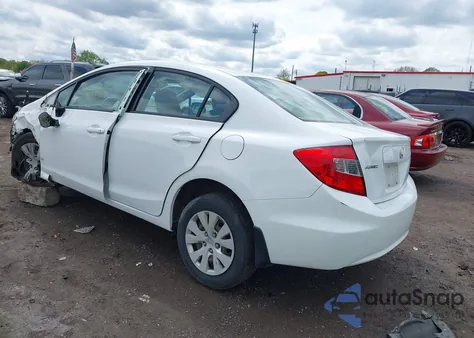 2012 Honda Civic Lx z USA, uszkodzony, nr VIN 19XFB2F59CE108681